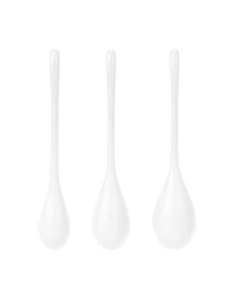 Набор йони бусин Satisfyer Yoni Power 1 White, диаметр 2-2,5-3см, вес 22-46-74гр SO6735