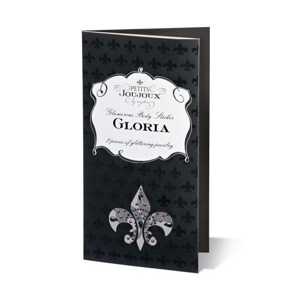 Пэстис из кристаллов Petits Joujoux Gloria set of 2 - Black/Purple, украшение на грудь SO3136