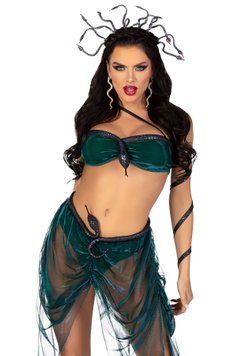 Еротичний костюм Медузи Горгони Leg Avenue Medusa Costume M, топ, спідниця, нарукавники, прикраси SO9213