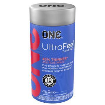 Презервативы ONE Ultra Feel, ультратонкие, c дополнительной смазкой, 10 шт, подарочная упаковка-тубус SX0786