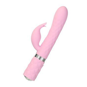 Розкішний кролик з ротацією та вібрацією Pillow Talk Lively Pink, кристал Сваровскі SO6856