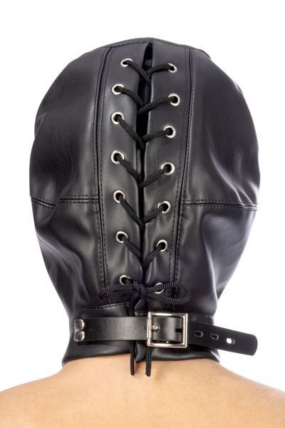 Капюшон с кляпом для БДСМ Fetish Tentation BDSM hood in leatherette with removable gag SO4673