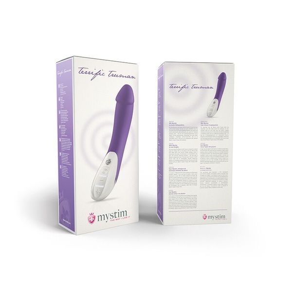 Мощный вибратор Mystim Terrific Truman Purple с двумя моторами и выраженной головкой SO3470