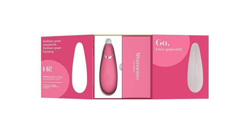 Вакуумний кліторальний стимулятор Womanizer Premium 2 - Raspberry, функції Autopilot та Smart Silence SO8753