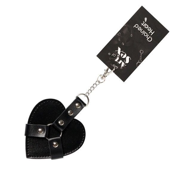 Брелок на карабине для ключей Art of Sex Chained Heart, Черный SX2243