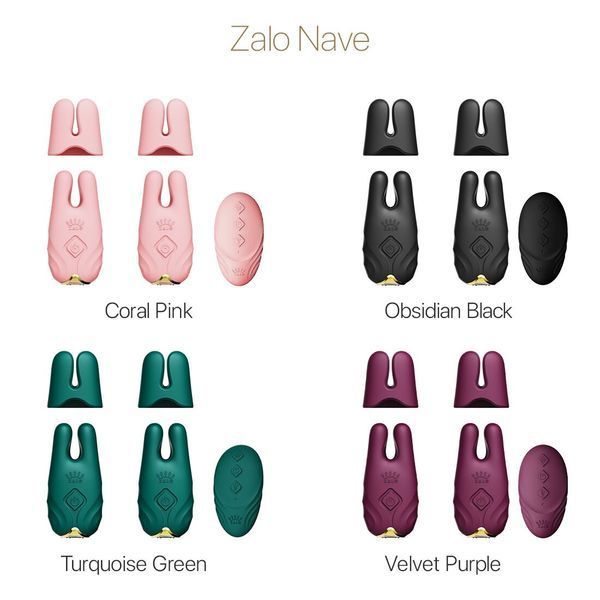 Смарт-вібратор для грудей Zalo - Nave Turquoise Green, пульт ДК, робота через додаток SO7488