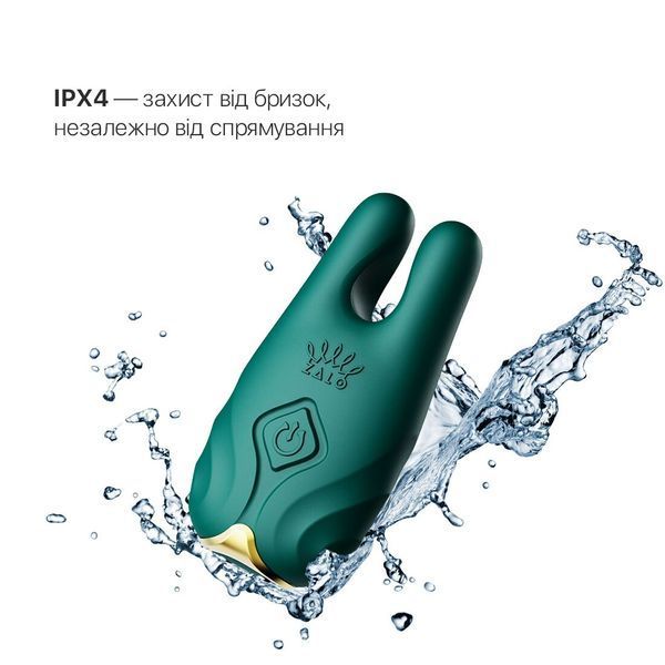 Смарт-вібратор для грудей Zalo - Nave Turquoise Green, пульт ДК, робота через додаток SO7488