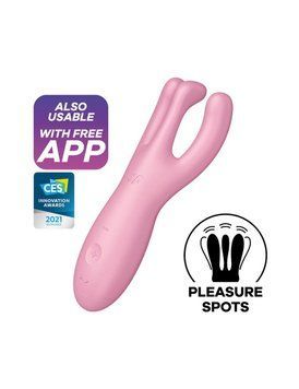 Клиторальный смарт-вибратор Satisfyer Threesome 4 Pink с тремя пальчиками SO6082