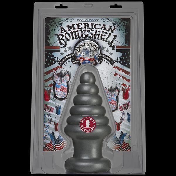 Анальна пробка для фістингу Doc Johnson American Bombshell Destroyer Gun Metal, діаметр 10,7 см SO2785