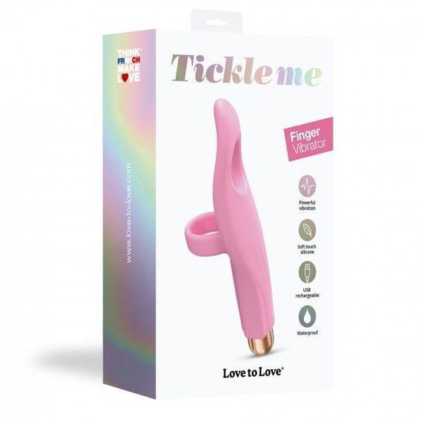 Вібратор на палець Love To Love Tickle me - BABY PINK перезаряджається, 3 варіанти використання SO5092