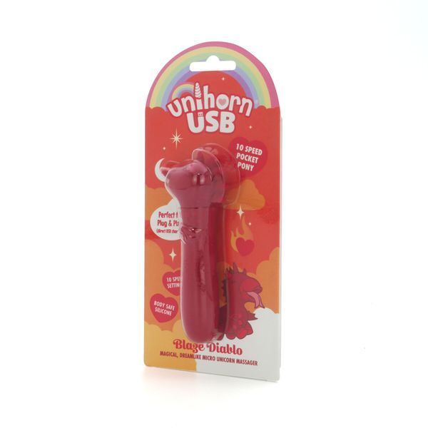 Вибратор-единорожка Unihorn USB Bullet &ndash; Blaze Diablo вибропуля, USB-зарядка, 10 режимов SX2859