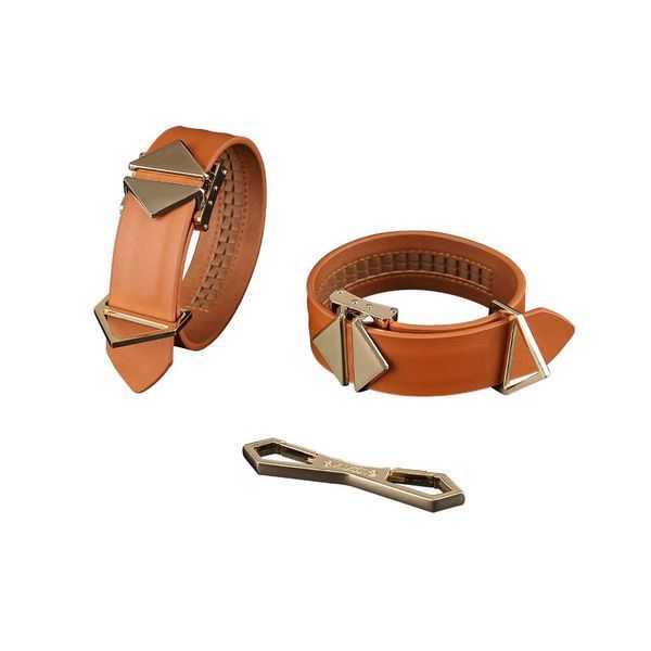 Наручники LOCKINK Wristcuffs/Anklecuffs Brown Set SX0836
