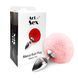 Металева анальна пробка М Art of Sex Rabbit Tail Soft Pink, 3,4 см SO6692 фото 3