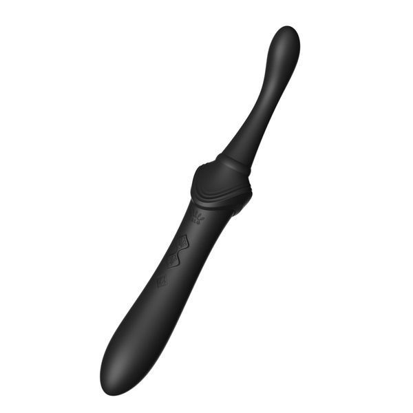 Мультифункциональный вибратор Zalo &mdash; Bess 2 Obsidian Black, 4 насадки, подогрев SO8236
