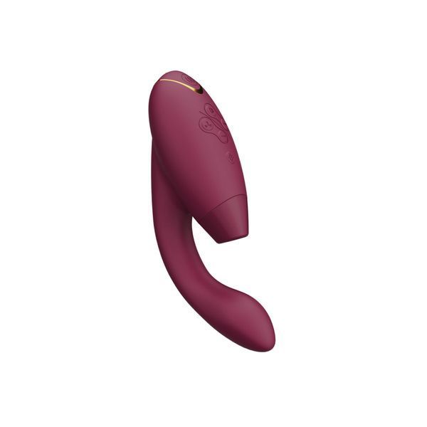 Двойной вакуумный клиторальный стимулятор с вибрацией Womanizer Duo 2 - Bordeaux, независимые моторы SO8755