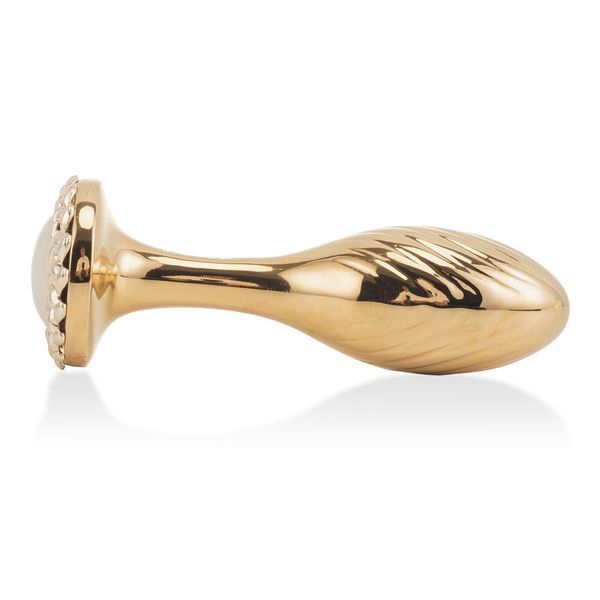 Металева анальна пробка LOCKINK SEVANDA Pearl Pear-shape Anal Plug, зі штучною перлиною SX0887