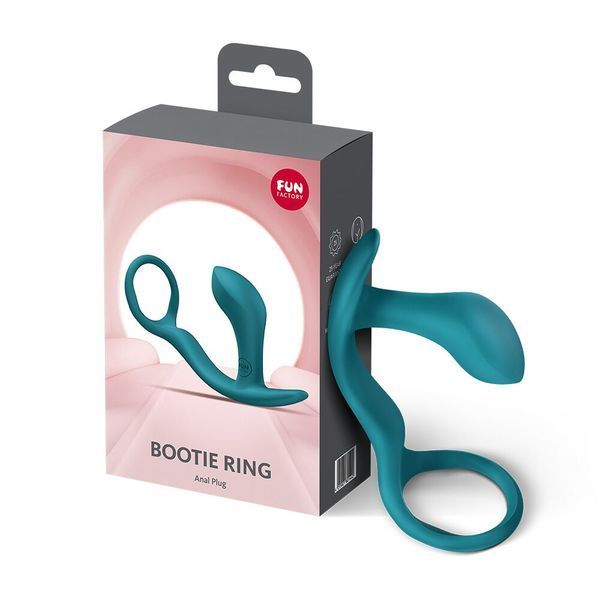 Анальна пробка з ерекційним кільцем Fun Factory BOOTIE RING Bottle Green SX3690