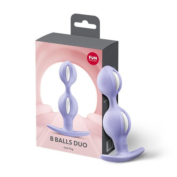 Анальные шарики Fun Factory B BALLS DUO Purple, эффект вибрации, диаметр 3,2 и 3,6 см SX3691
