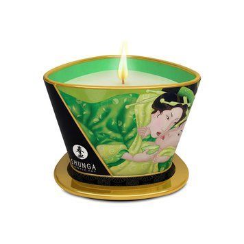 Масажна свічка Shunga Massage Candle &ndash; Exotic Green Tea (170 мл) з афродизіаками SO2515