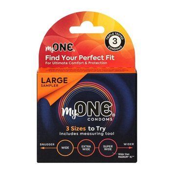 Презервативи MyONE Large Sampler 3 шт, картонна коробка SX1248