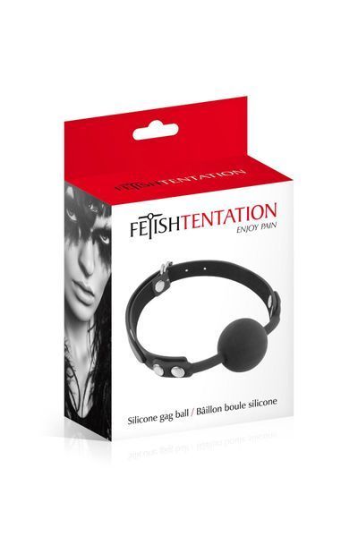 Класичний кляп з силіконовою кулькою Fetish Tentation Silicone Gag Ball SO4038