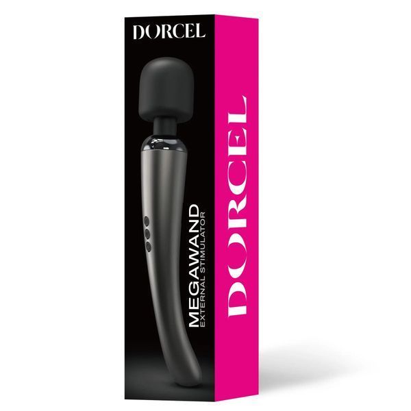 Потужний вібромасажер Dorcel Megawand Chrome Silver який перезаряджається, 160 режимів SO5529